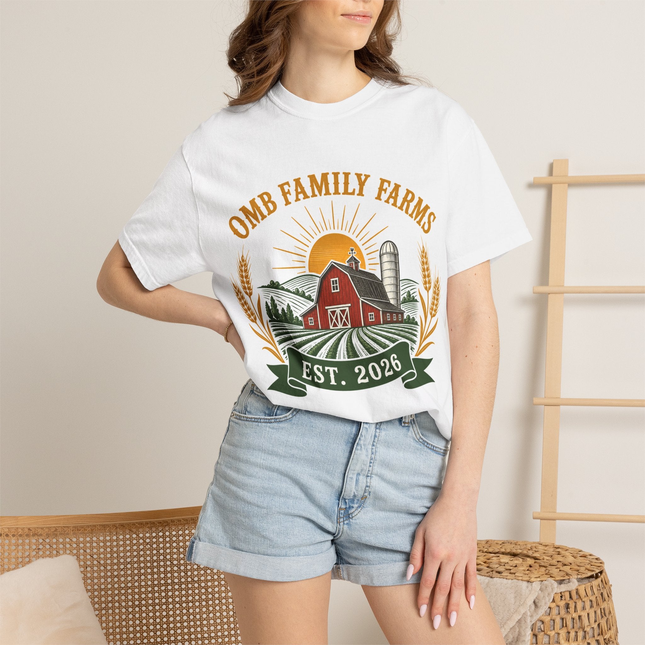 Family Farm T-Shirt — “OMB Family Farms” Est. 2026 Farm Crew Tee