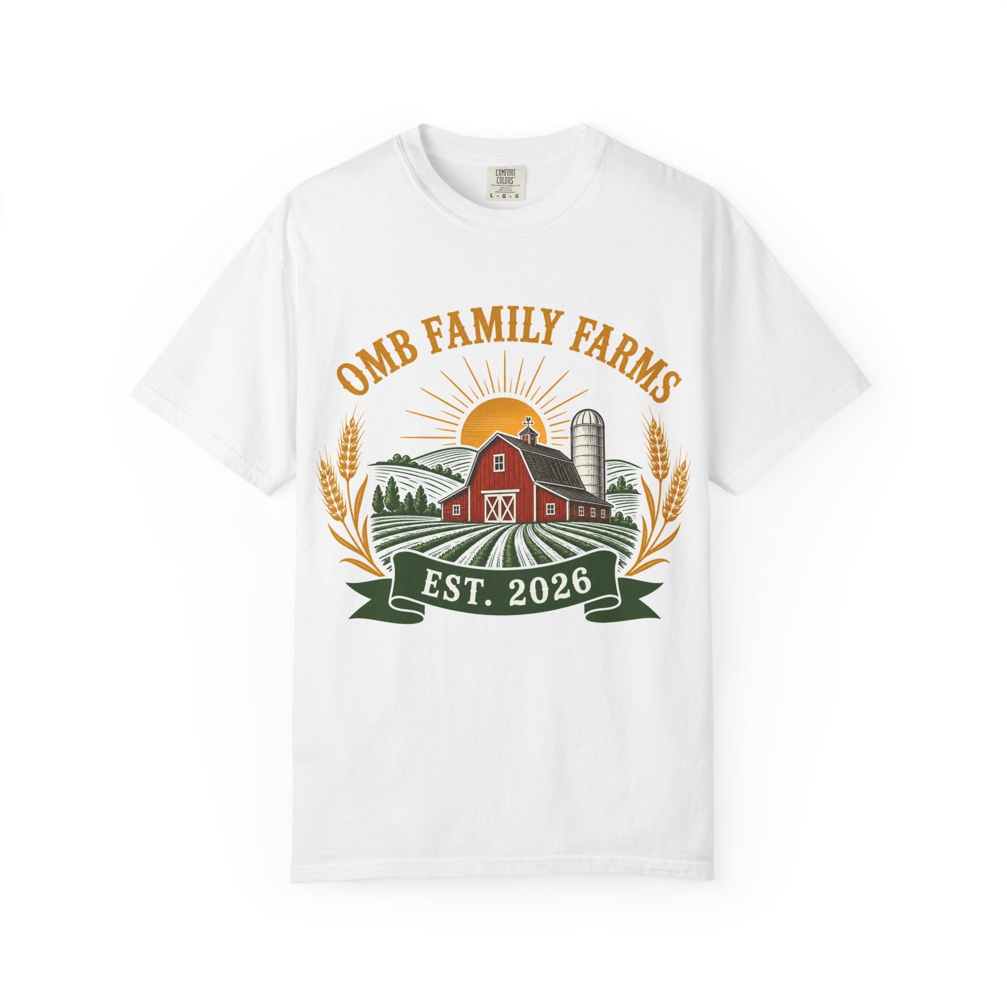 Family Farm T-Shirt — “OMB Family Farms” Est. 2026 Farm Crew Tee