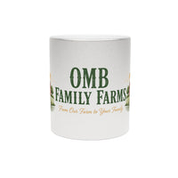 OMB Family Farms silver metallic-coated Ceramic Mug