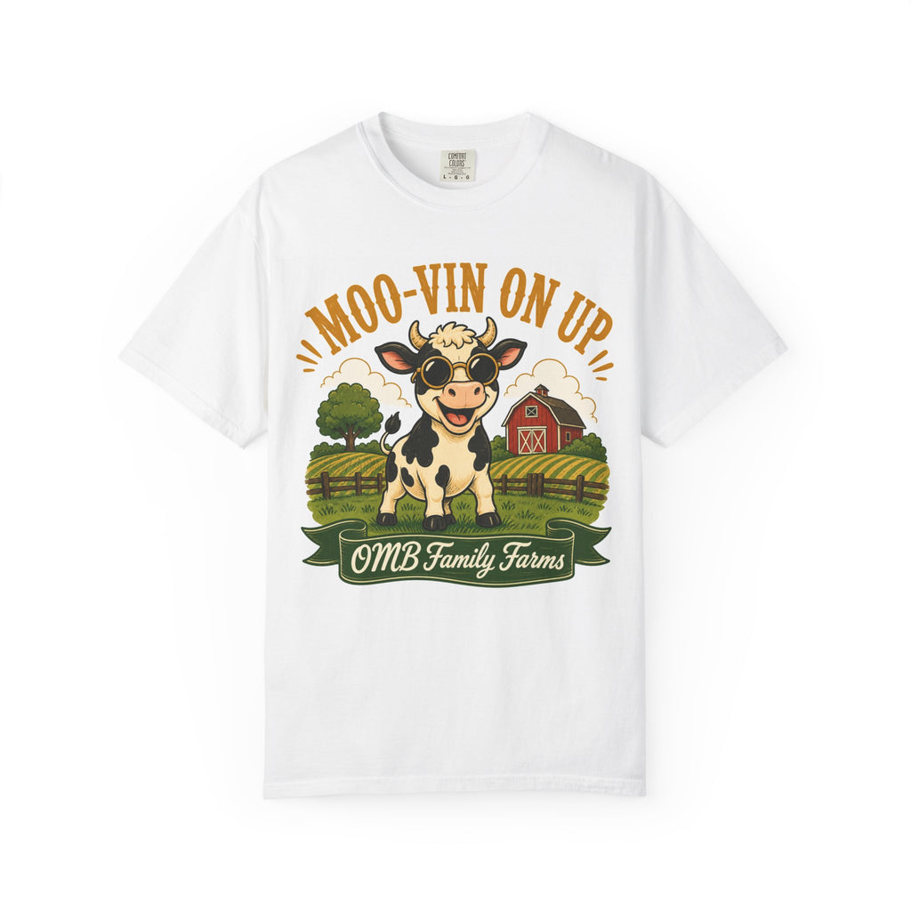 Moo-vin On Up Farm Animal Graphic Tee