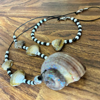 Shell Jewelry Set — Single Pendant Necklace & Bracelet — OMB Family Farms